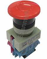 สวิทช์กดติด-ปล่อยดับ ABW-411-D Momentary 1NO 1NC แดง (Red)