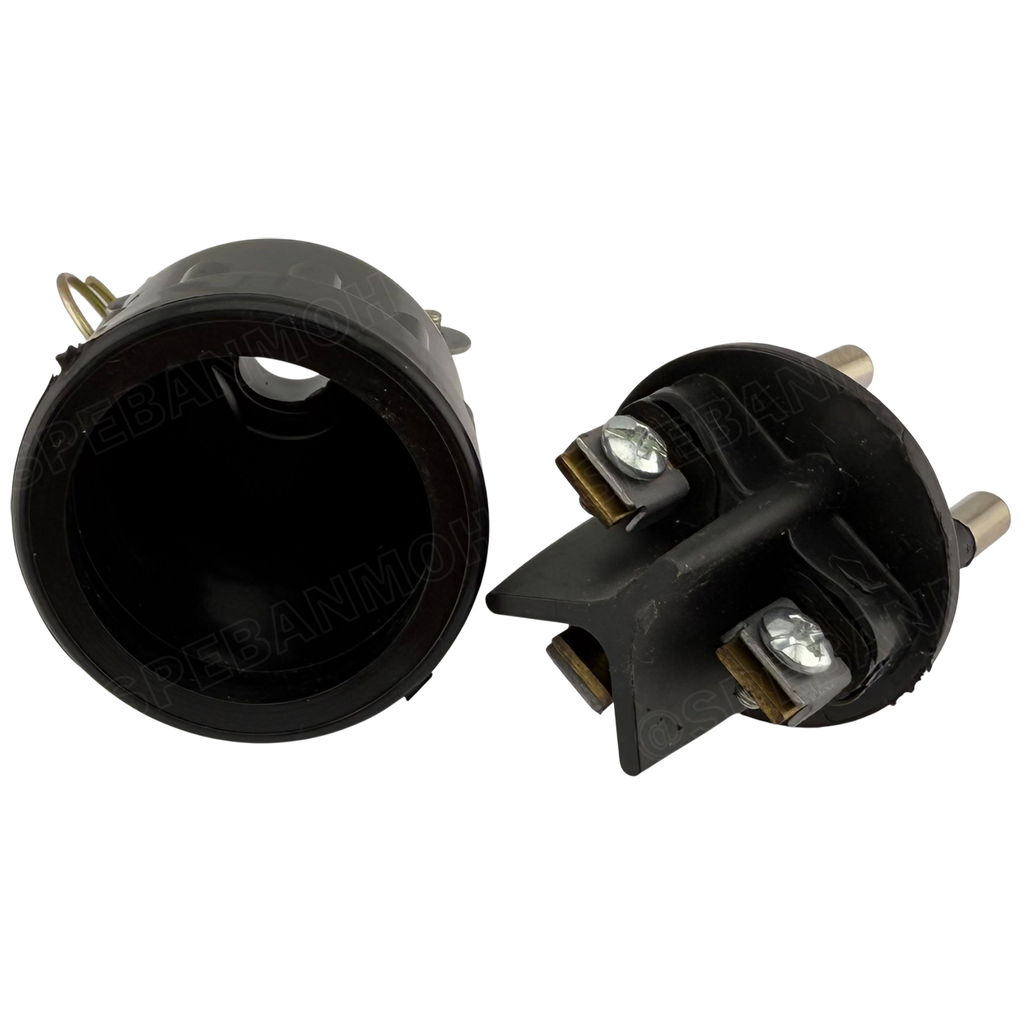 [ 1 ชิ้น ] S-312 ปลั๊กยาง 3 ขากลม มีห่วง SOKAWA สีดำ 16A 250VAC มอก.166-2549 ปลั๊กตัวผู้ มีกราวด์ แบบยาง ปลั๊ก ตัวผู้ หัวปลั๊ก เต้าเสียบ ปลั๊กตัวผู้ โซคาว่า TIS 3500W ขั้วทองเหลือง AC Plug 16แอมป์ สำหรับต่อสายไฟ