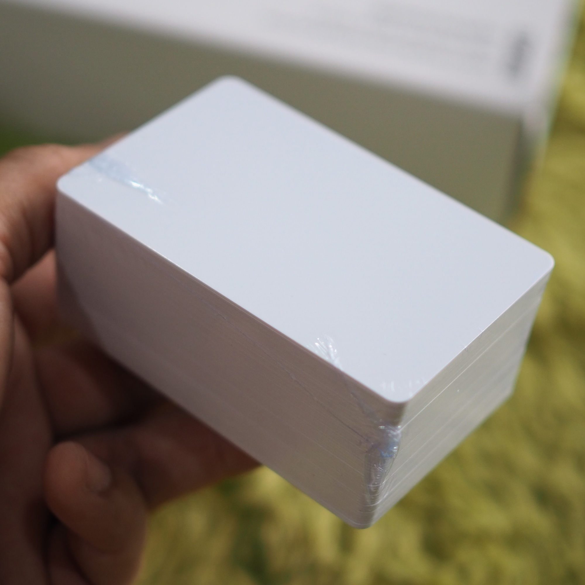 บัตรพลาสติกขาวเปล่า พีวีซี White blank PVC card ขนาด 0.76 mm. จำนวน 250 ใบ