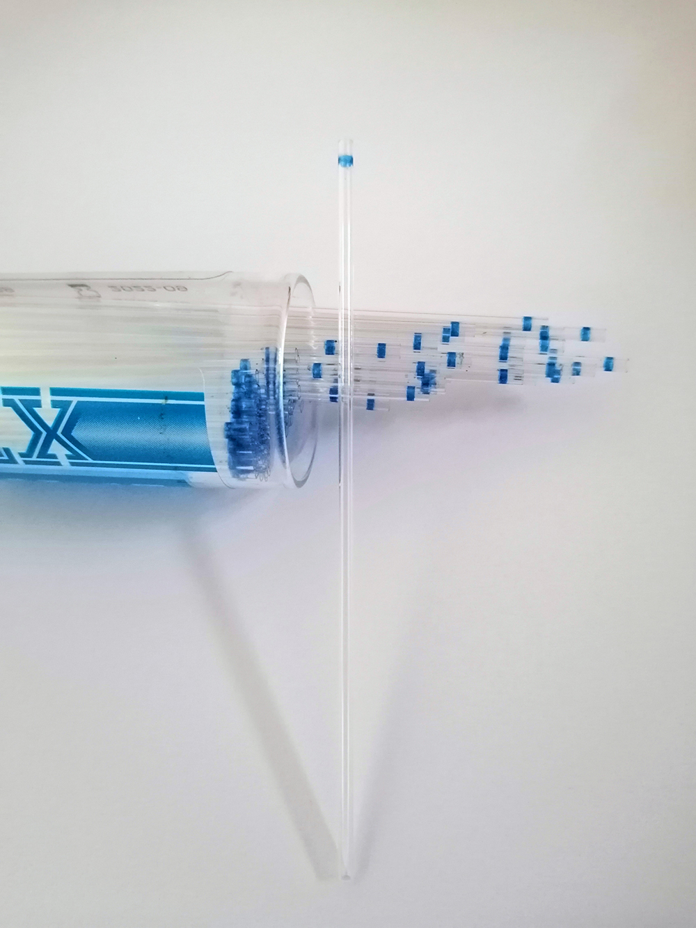 หลอดแก้วคาปิลลารี่สีน้ำเงิน