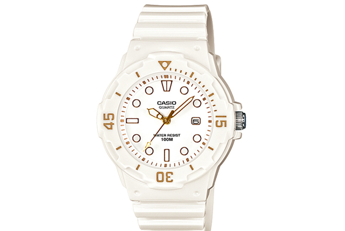 นาฬิกาข้อมือ Casio Standard รุ่น LRW-200H-7E2VDF สีขาว ทอง สายเรซิ่น สินค้าของเเท้