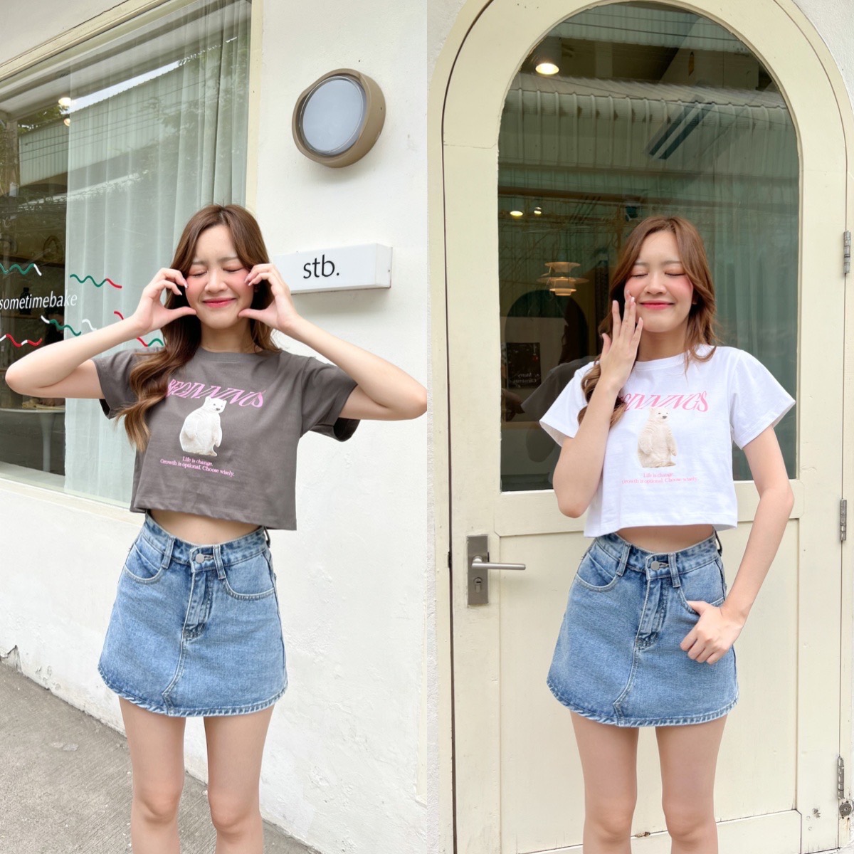 BEAR Crop Tee เสื้อครอปน้อนหมี