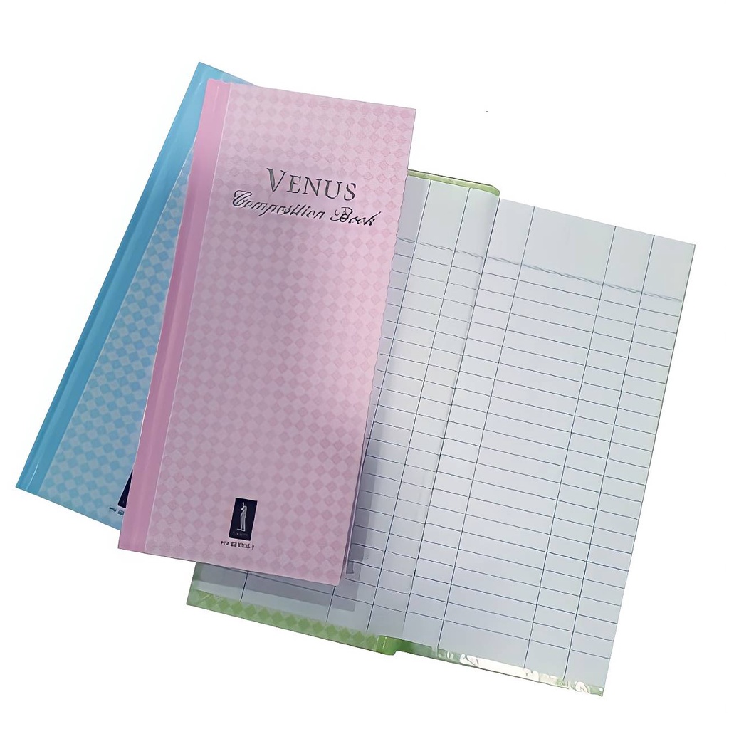 สมุดบัญชีจีนปกแข็ง Venus รุ่น HV121006-1 เม้งฮั้ว ขนาด 12.5x26.5ซม. คละสี