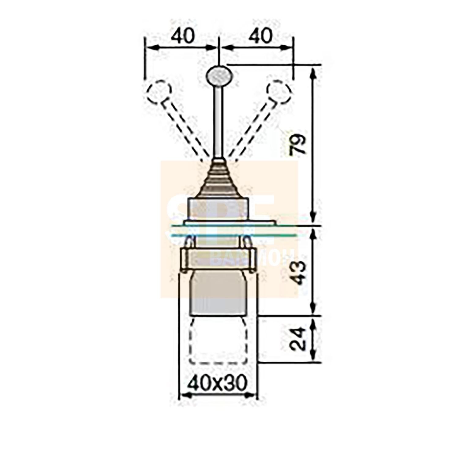 XD2-14 สวิทช์โยก ซ้าย ขวา บน ล่าง แบบล็อค Maintain XD2-14 6A 220VAC