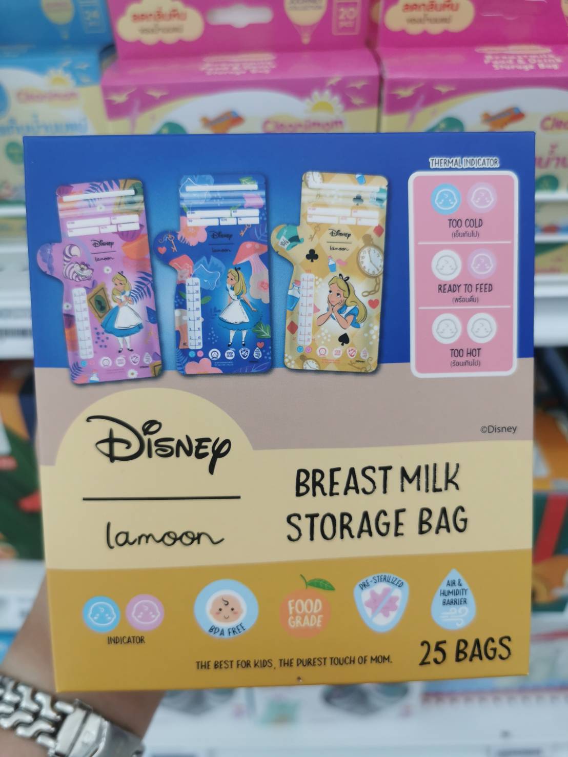 Lamoon Disney ถุงเก็บน้ำนมเฟสทีฟ อลิซ 8oz 25ใบ