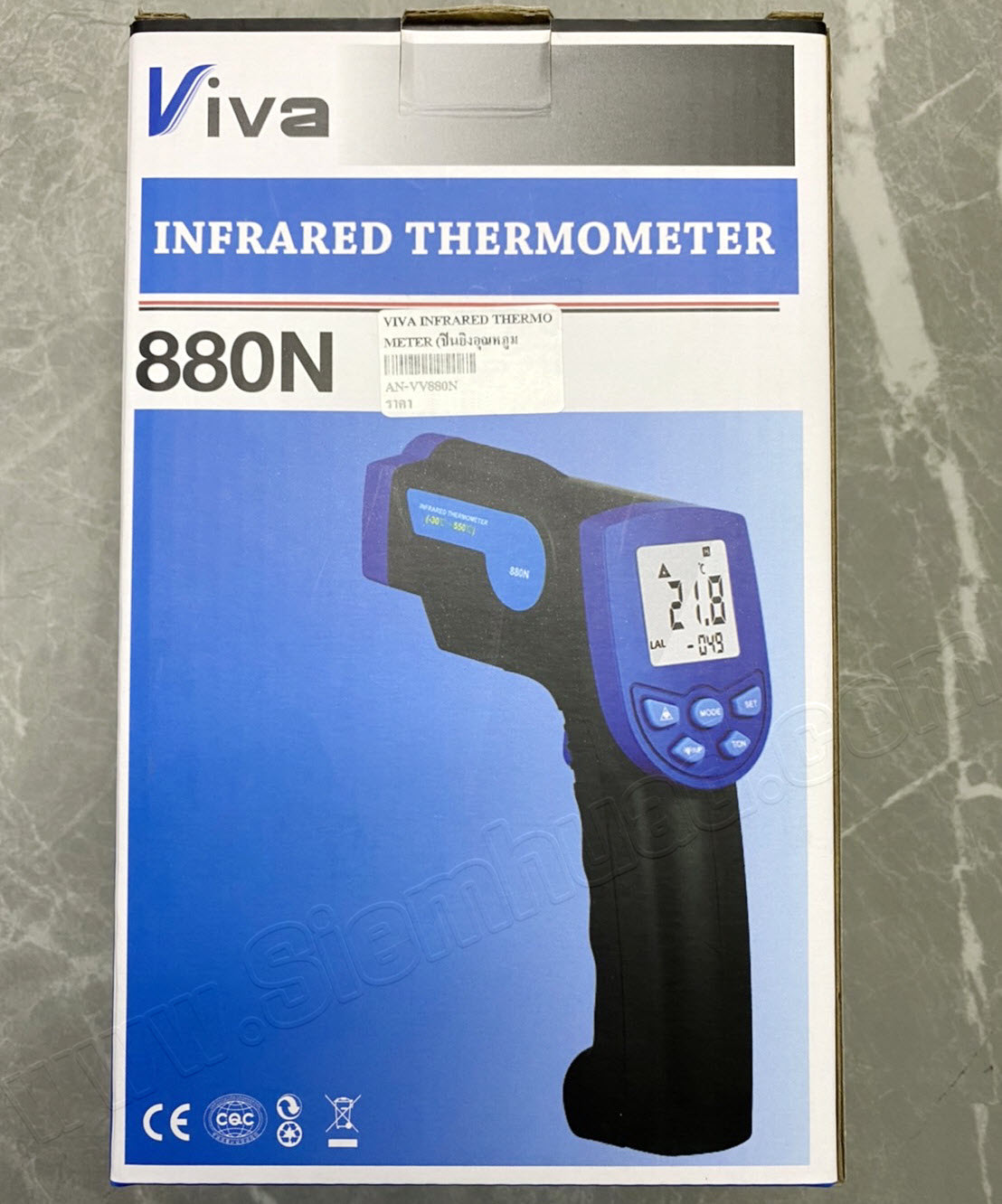 เครื่องวัดอุณหภูมิแบบไม่สัมผัสอินฟราเรด เทอร์โมมิเตอร์ INFRARED THERMOMETER (Viva) 88ON
