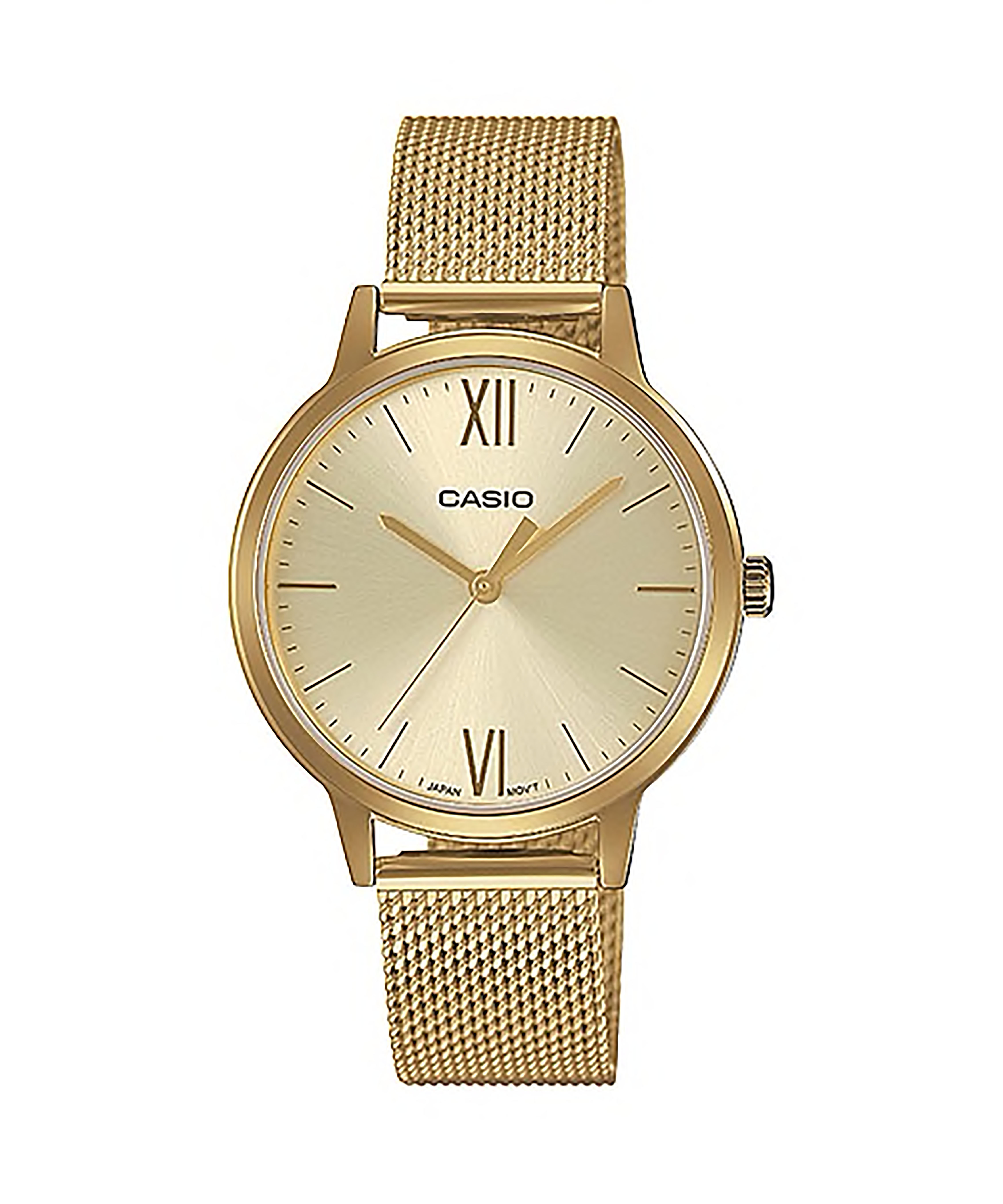 CASIO Standard รุ่น LTP-E157MG-9BDF สีทอง สายสแตนเลส สินค้าใหม่ ของแท้ รับประกันศูนย์ CMG