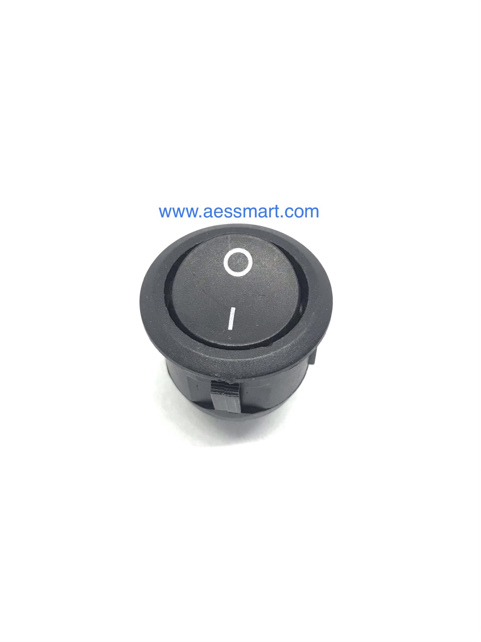 สวิตซ์ Power กลม, 2P สีดำ 220V