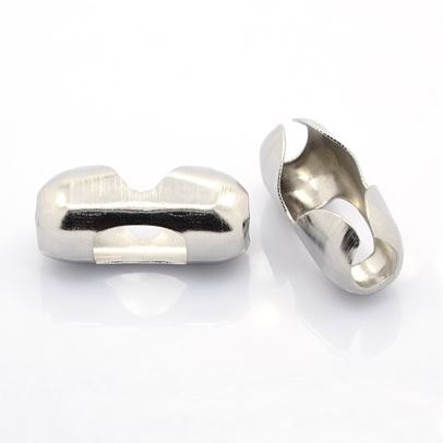 ตัวล็อค/ข้อต่อ โซ่ไข่ปลา สแตนเลส ขนาด 15x6x5mm, Hole: 4x2mm; Inner Diameter: 5mm สำหรับโซ่ไข่ปลา 5 มม. จำนวน 500 ชิ้น พรีออเดอร์
