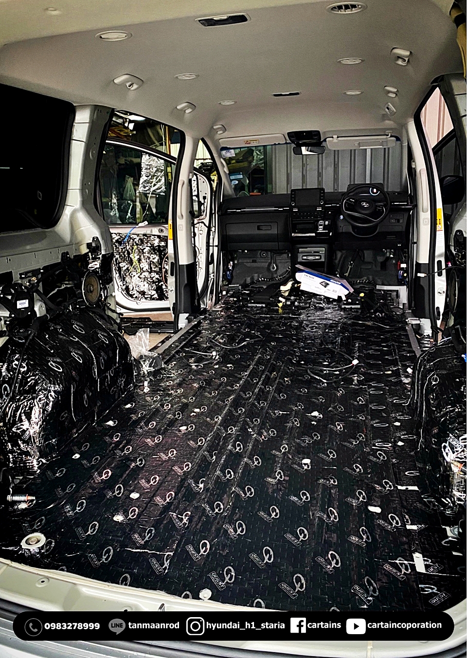 แดมป์รถฮุนได hyundai h1 staria พื้นและข้าง [Floor and side damped]