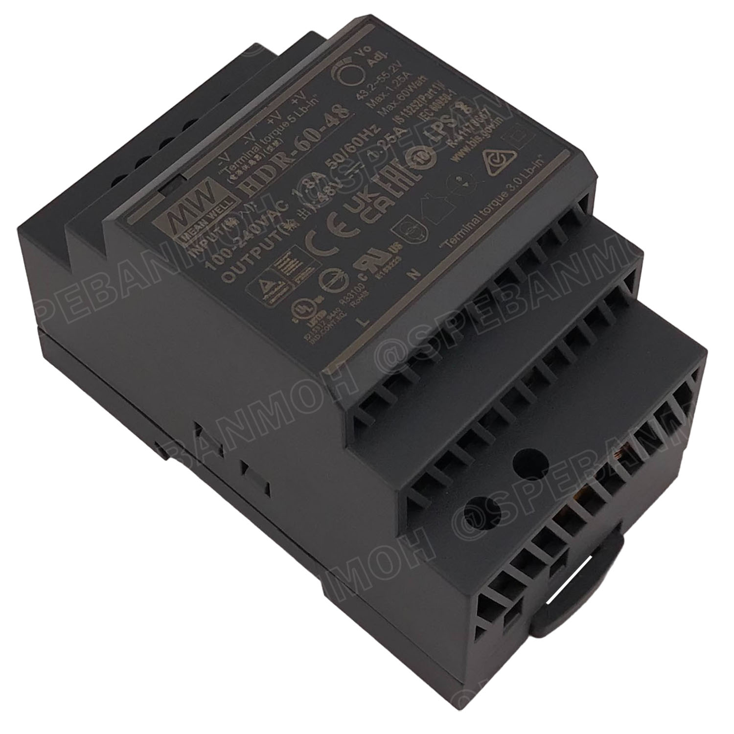 [ 1เครื่อง ] HDR-60-48 พาวเวอร์ซัพพลาย 48V 1.25A MEAN WELL 60W HDR Ultra Slim Step Shape DIN Rail สวิทชชิ่ง ยึดรางปีกนก INPUT 85-264VAC OUTPUT 48V สวิทชิ่ง เมนเวล 48โวตท์ สำหรับ DIN Rail มีนเวล บอร์ดแปลงไฟ หม้อแปลงไฟ AC to DC