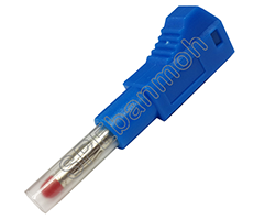 [ 2ชิ้น ] ปลั๊กกล้วย/บานานา (Banana plug )แบบสปริง BNN-013 สีน้ำเงิน / BLU