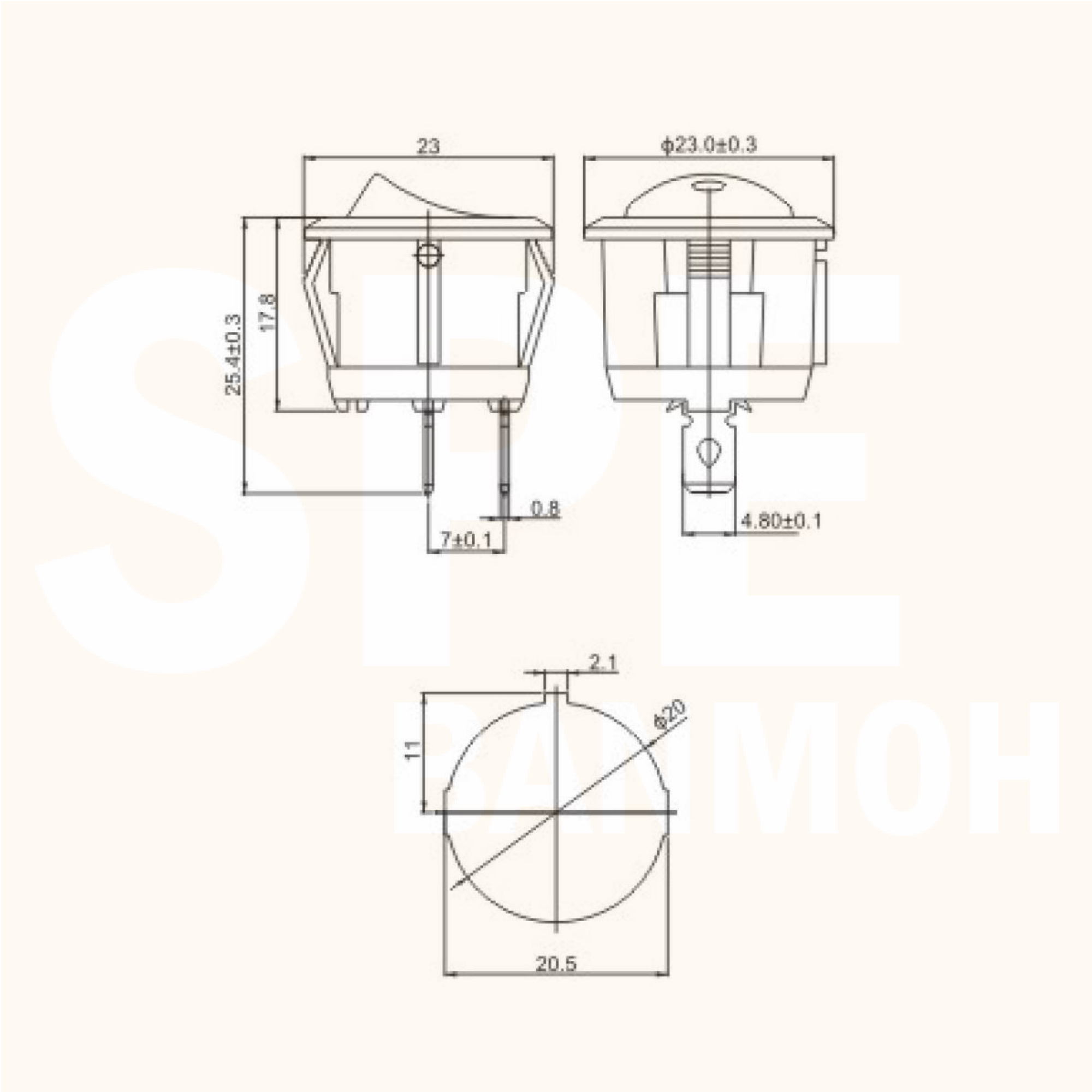 [ 5 ชิ้น ] KCD1-106-101N 12V 24V 220V 3ขา มีไฟ สวิทช์กระดกกลม KCD1 3 ขา ON-OFF สวิทช์ KCD1 106 101N Rocker switch สวิทช์ กระดก กลม ไฟเต็ม KCD1-106-101N 3 Pin ON OFF 6A 250V 3Pin เปิด ปิด ON OFF สวิทกระดกกลม สวิทช์ กระดกกลม สวิทกลม KCD1 สวิทช์กระดก SW