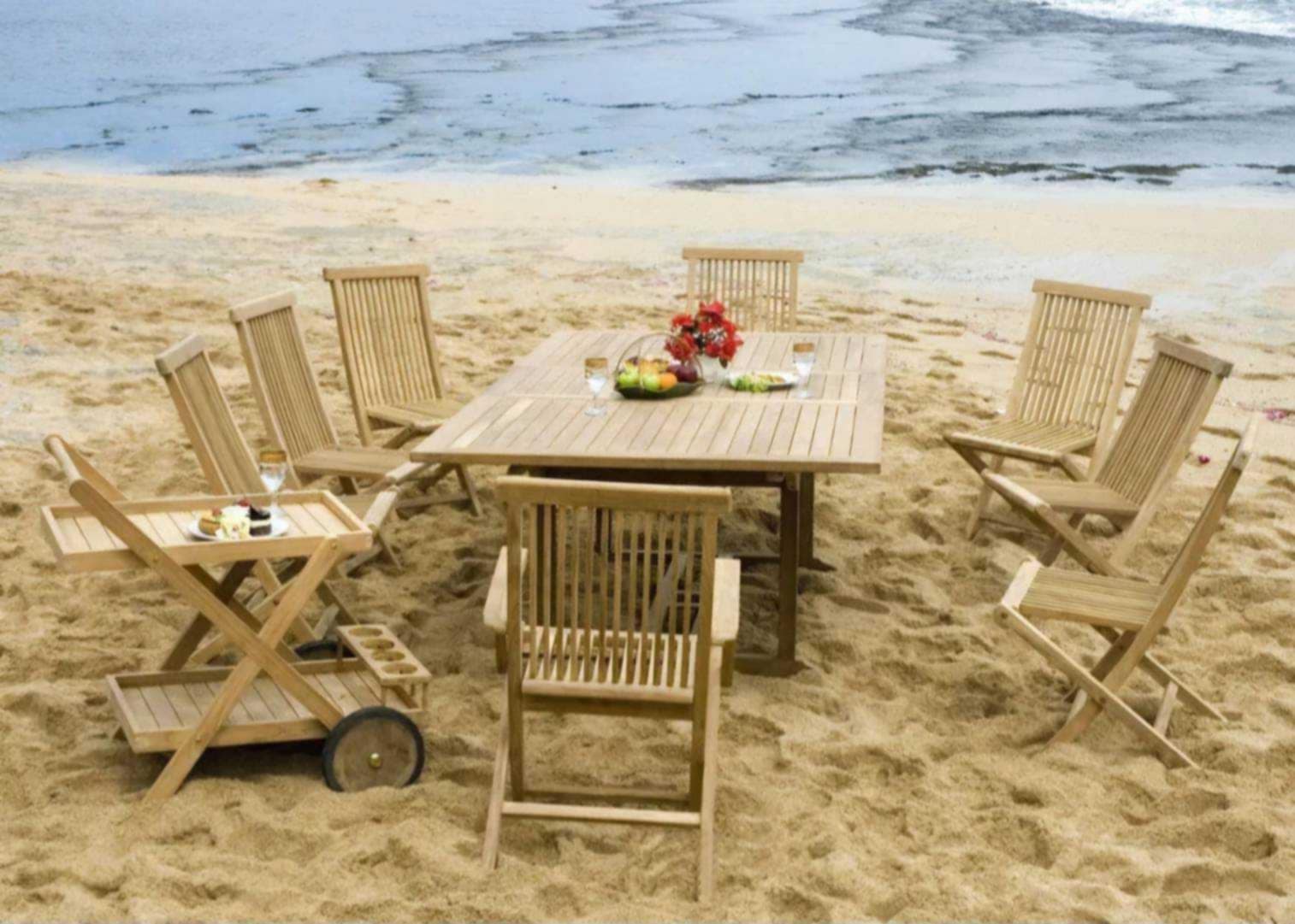 Teakwood lanna natural dinning set (4,6 seats)