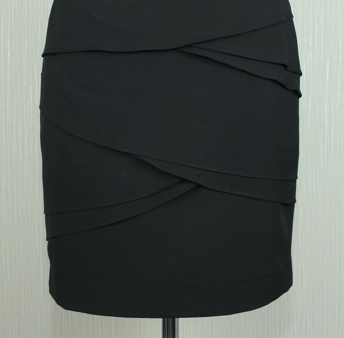 กระโปรงแฟชั่น&ทำงาน กระโปรงทรงสอบ ผ้าไหมอิตาลีสีดำ / SK-258