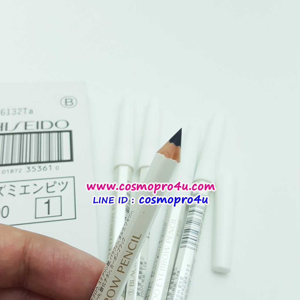 ดินสอเขียนคิ้ว ชิเซโด้ SHISEIDO Eyebrow Pencil เบอร์ 01 Black สีดำ 1.2 g ยาว 10.5 ซม. ของจากญี่ปุ่น