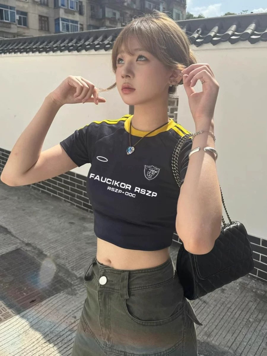 Rock more street tee เสื้อยืดแขนสั้นกุ้นขอบ