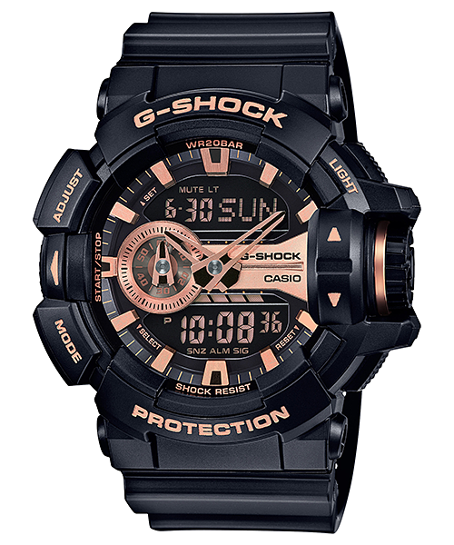 CASIO G-SHOCK รุ่น GA-400GB-1A4DR สีดำ โรสโกลด์ สินค้าของเเท้ รับประกันศูนย์ CMG 1 ปี