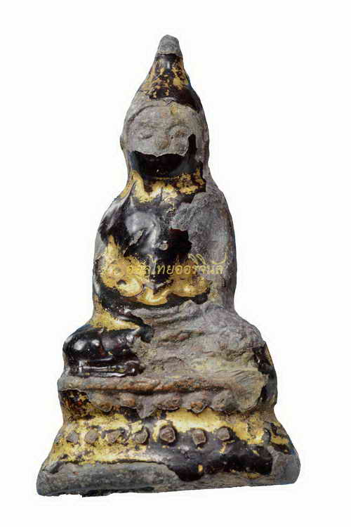 +พระรัตนะสมาธินั่งบัวสองชั้น ลงรักปิดทอง ดินไทย เนื้อตะกั่วสนิมแดง 63040342
