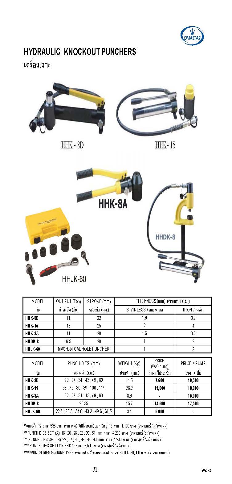 เครื่องเจาะแผ่นเหล็ก น็อคเอาท์ (HHJK-60)