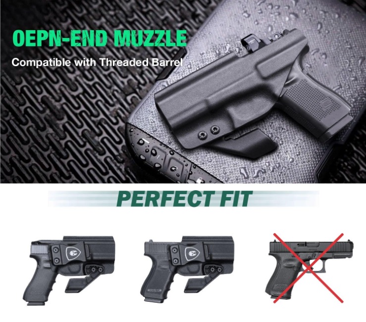 ซองพกใน Glock17/19/19X/44/45 Gen(1-5) & Glock 23/32 Gen(3-4) holster with Claw Red Dot Optics Cut Trigger Guard Holsters for Fat Guys | WARRIORLAND ส่งจากประเทศไทย