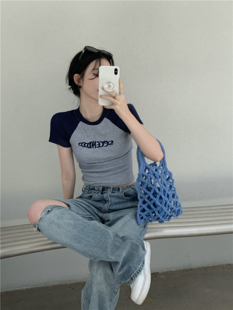 เพิ่มสีใหม่ ขาว Second crop tee เสื้อยืดทูโทน Y2K