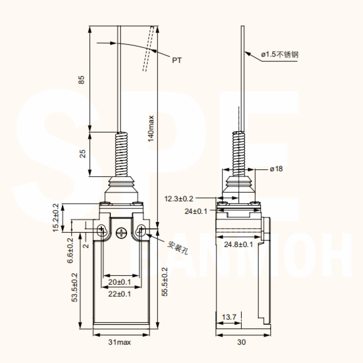 CLS-161 CNTD Limit Switch CLS 161 ลิมิทสวิทช์ Limitswitch Limit Switch CNTD ลิมิตสวิทย์ ก้านยาว ล้อสั้น ล้อยาว ล้องอ ล้อใหญ่ ก้านเข็ม ก้านสั้น ปุ่มกด ลิมิทสวิท CNTD COM NO NC กดติดปล่อยดับ Momentary On กดดับปล่อยติด Momentary Off กดติด ปล่อยดับ กดดับ ปล่อ
