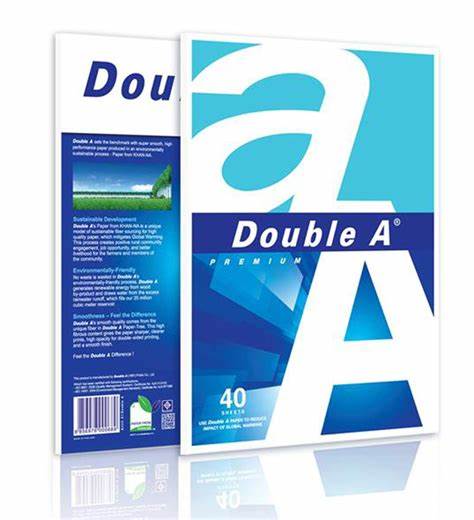 กระดาษ ถ่ายเอกสาร ขนาด A4 Double A หนา 80 แกรม แพ็ค 40 แผ่น / 100 แผ่น