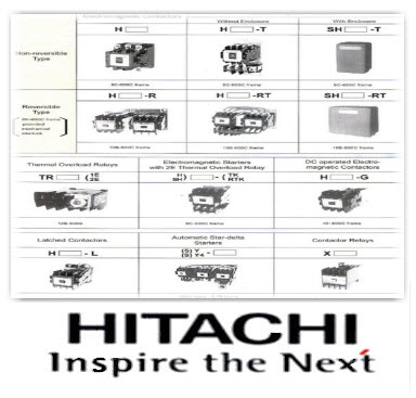 (HITACHI) คอนแทคเตอร์ H series, โอเวอร์โหลดรีเลย์, TR series, Magnetic Starter H -T series, Electromagnetic Starter with Enclosure SH -T series, Contract Relay X series