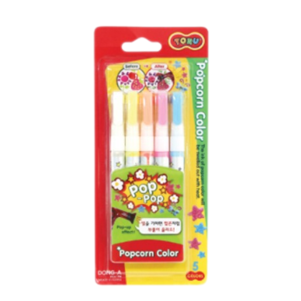 ปากกาป็อปคอร์น ยิ่งเป่ายิ่งฟู Popcorn Color Dong-A รุ่น Turu แพ็ค 5 สี