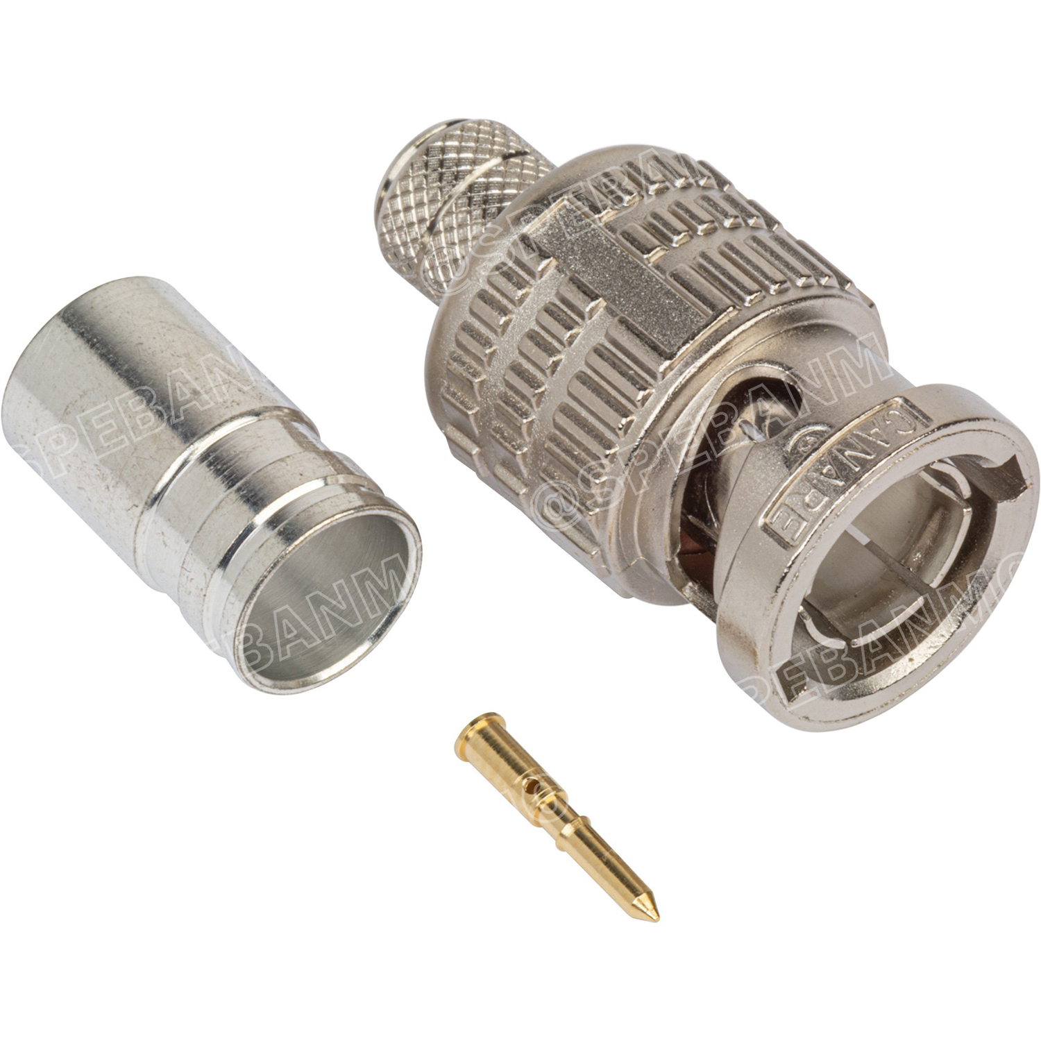 [ 1ชิ้น ] BCP-B53 75 Ohm BNC Connector for L-4.5CHD บีเอ็นซีคานาเร่ 75โอห์ม บีเอ็นซี 75Ohm BNC Connector บีเอ็นซี คอนเนคเตอร์ Canare BCP-B53 75 Ohm BNC Crimp Plug
