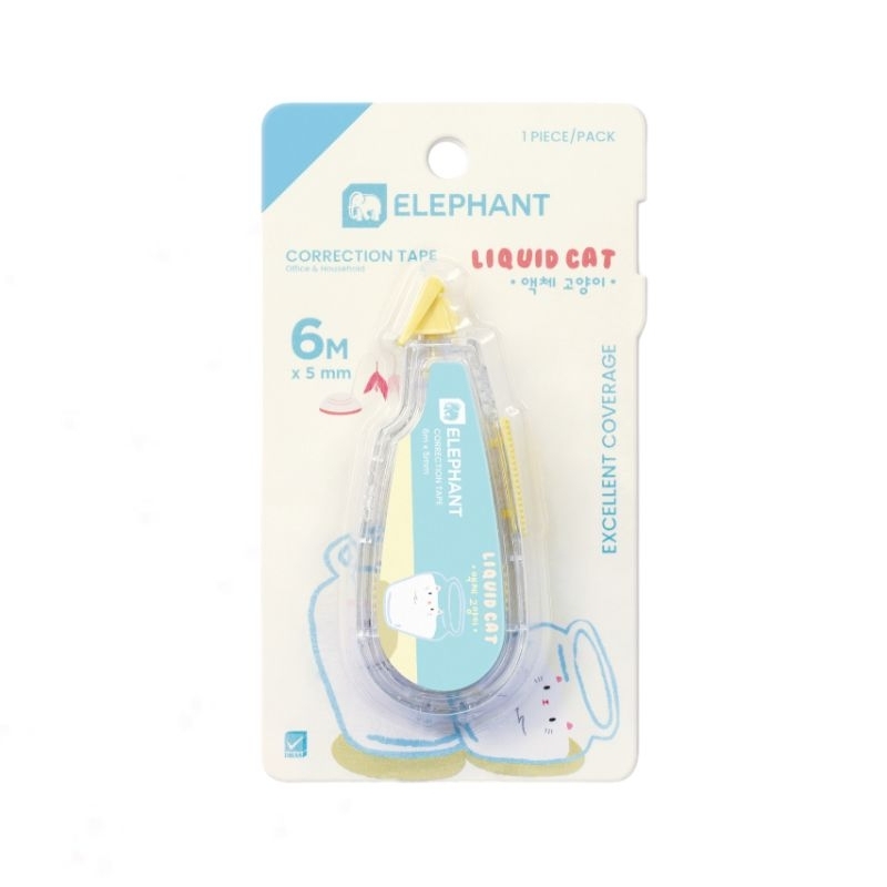 เทปลบคำผิด ตราช้าง รุ่น Liquid CAT ขนาด 5 มม. x 6 ม.