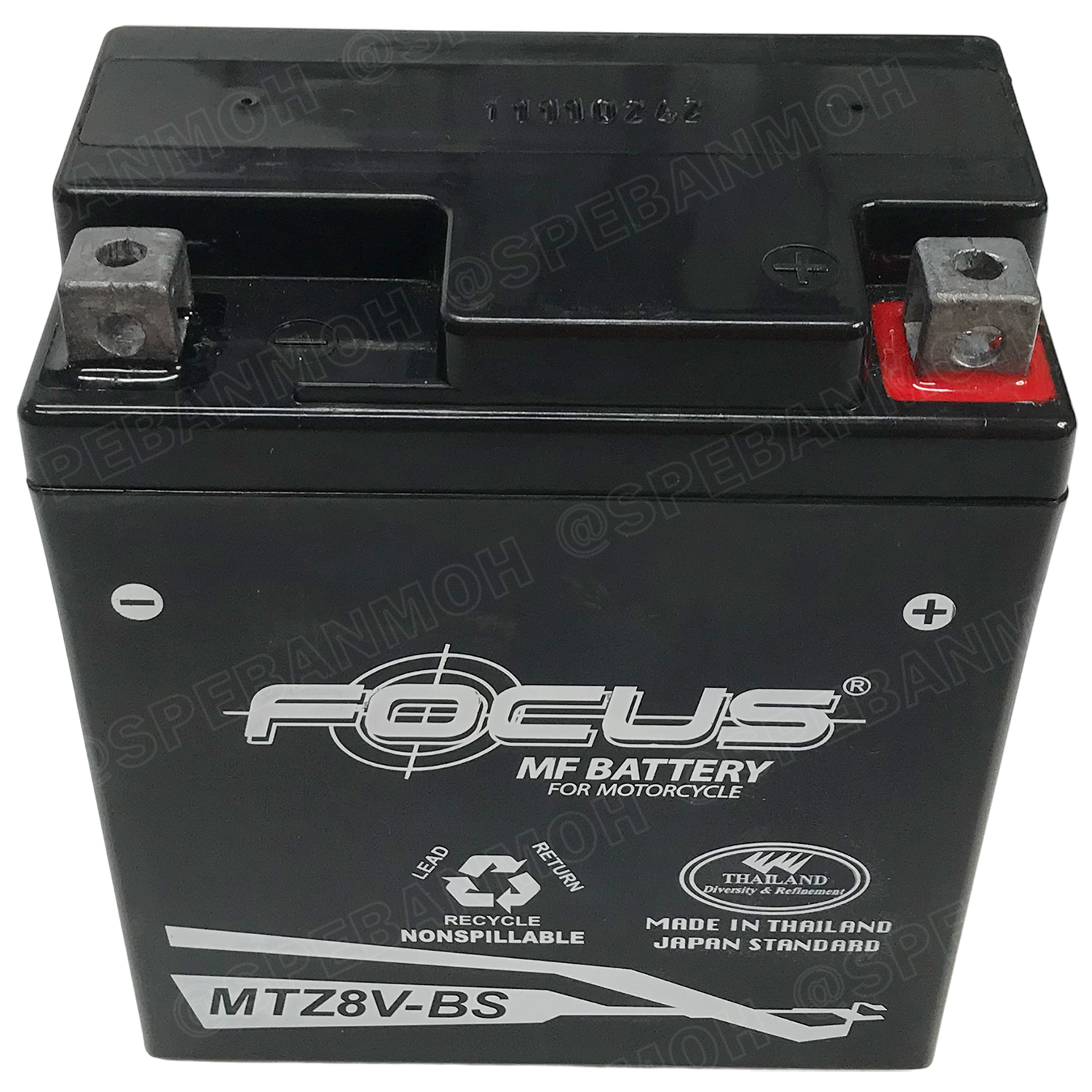 [ 1 ลูก ] MTZ8V-BS MTZ Battery 12V 8A Focus โฟกัส แบตเตอรี่แห้ง สำหรับมอเตอร์ไซต์ 12V 8.0A แบต UPS ไฟฉุกเฉิน แบตเตอรี่มอเตอร์ไซค์ แบตมอไซต์ MF BATTERY FOR MOTORCYCLE แบตUPS Valve Regulated Lead Acid Battery แบตเตอรี่ชนิดแห้ง