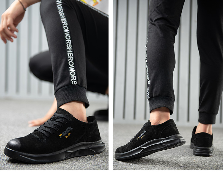 HOT STAR NO.8 รองเท้าเซฟตี้หนังแท้ หัวเหล็ก พื้นเสริมแผ่นเหล็ก พื้นยางกันลื่น