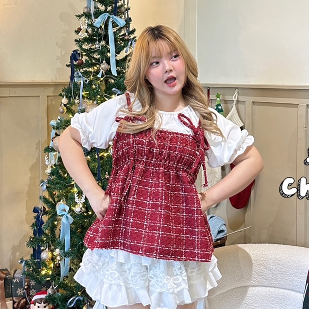 J069 เสื้อสาวอวบ งาน2ชิ้น เสื้อสายเดี่ยวมาพร้อมเสื้อตัวใน อกได้ถึง48 นิ้ว ขาว แดง ดำ อก38-48 นิ้ว