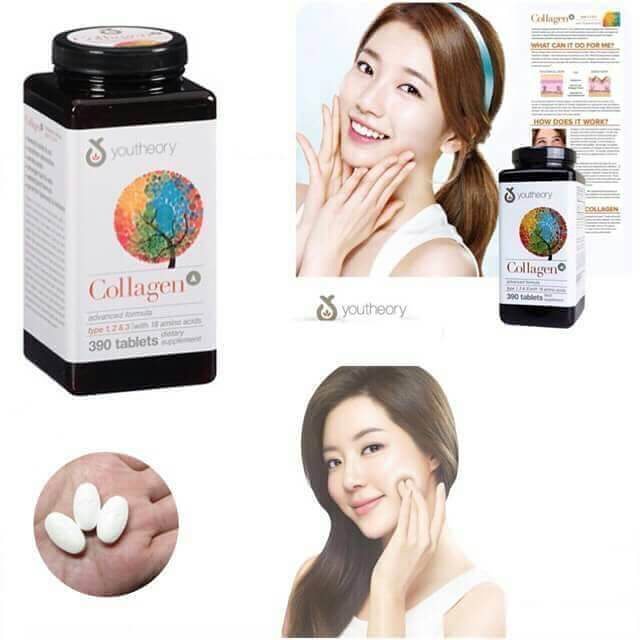 Youtheory Collagen คอลลาเจน สูตร advance (390 เม็ด/ขวด) คอลลาเจน จากUSA หน้าเด้ง เต่งตึง ผิวสวยใส อ่อนเยาว์