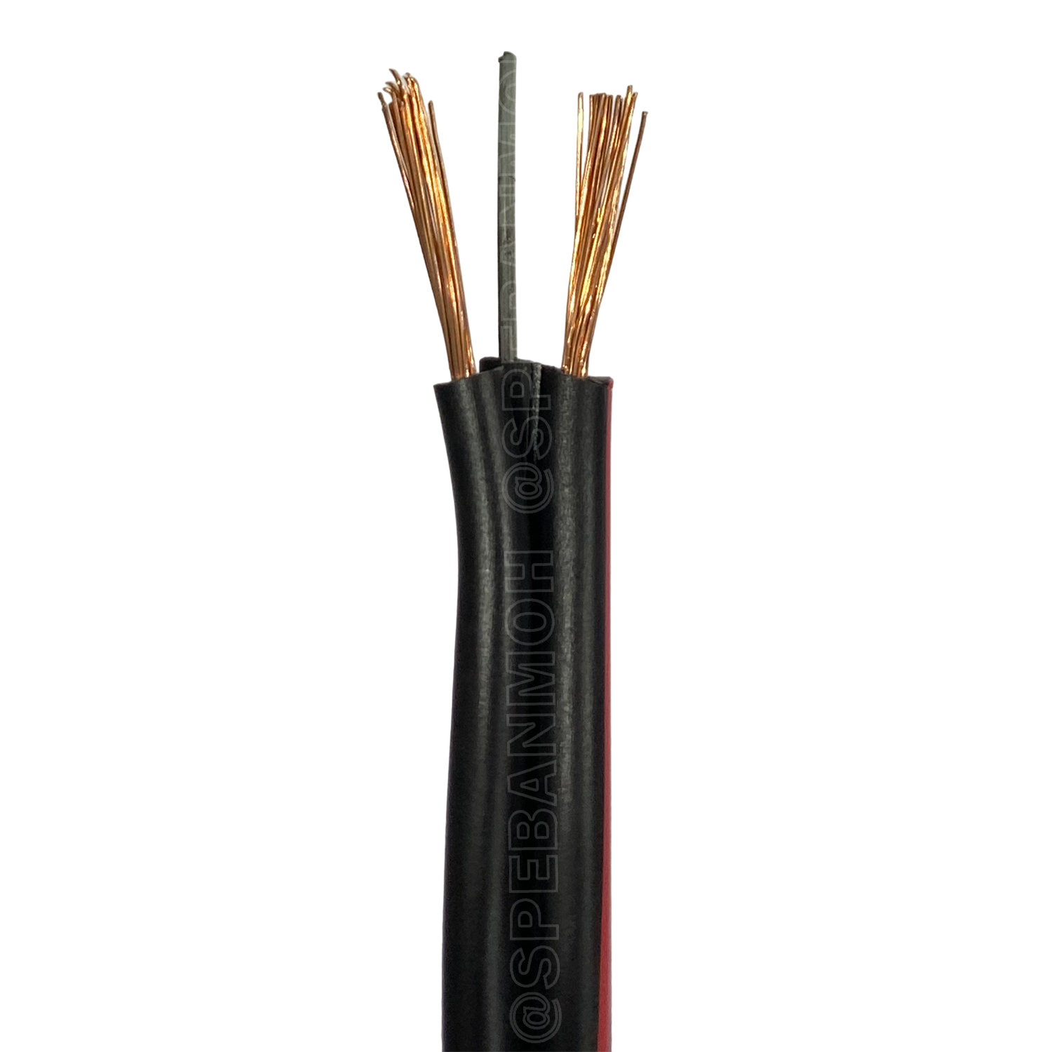 [ 200 เมตร ] HBDW-1-5 สายดรอปวาย 2Cx1.5sq.mm Drop Wire Cable ทองแดงเท้ 1.5mm2 HYBRID สายลำโพง Speaker Cable สายเดินเสียงตามสาย Copper Wire สายลำโพง มีสลิง สายไฟคู่ ดำแดง Twin cable with drop wire ทองแดงเต็ม ยี่ห้อ ไฮบริด 1.5มิล