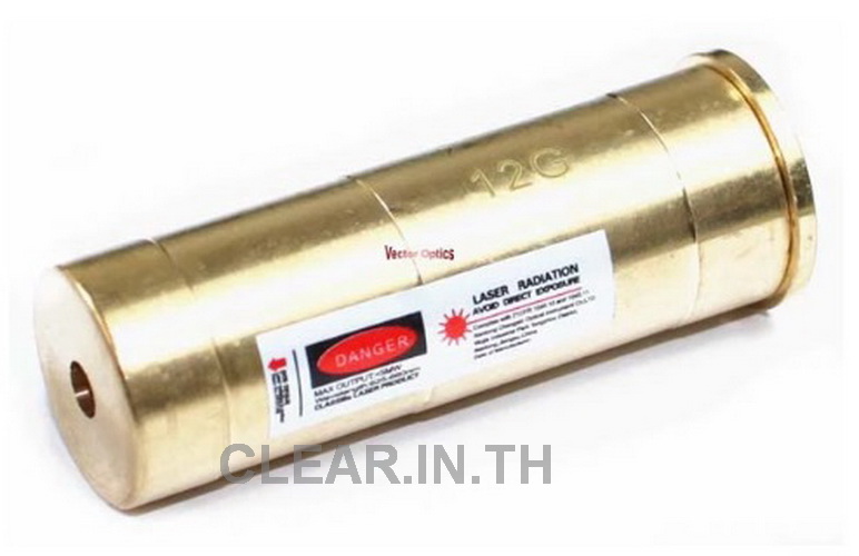 Vector Optics เลเซอร์ตั้งศูนย์สำหรับลูกซอง เบอร์ 12 Brass Style Red Dot Laser Bore Sight 12 GA Caliber Sight Bore sight Kit Collimator
