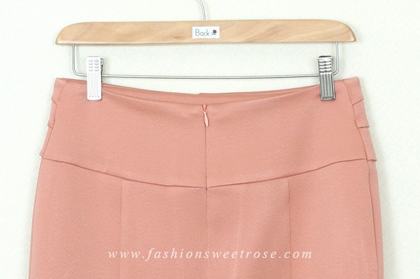 SK-304 กระโปรงแฟชั่น&ทำงาน ทรงสอบ ผ้า ZARA สีพีช Peach