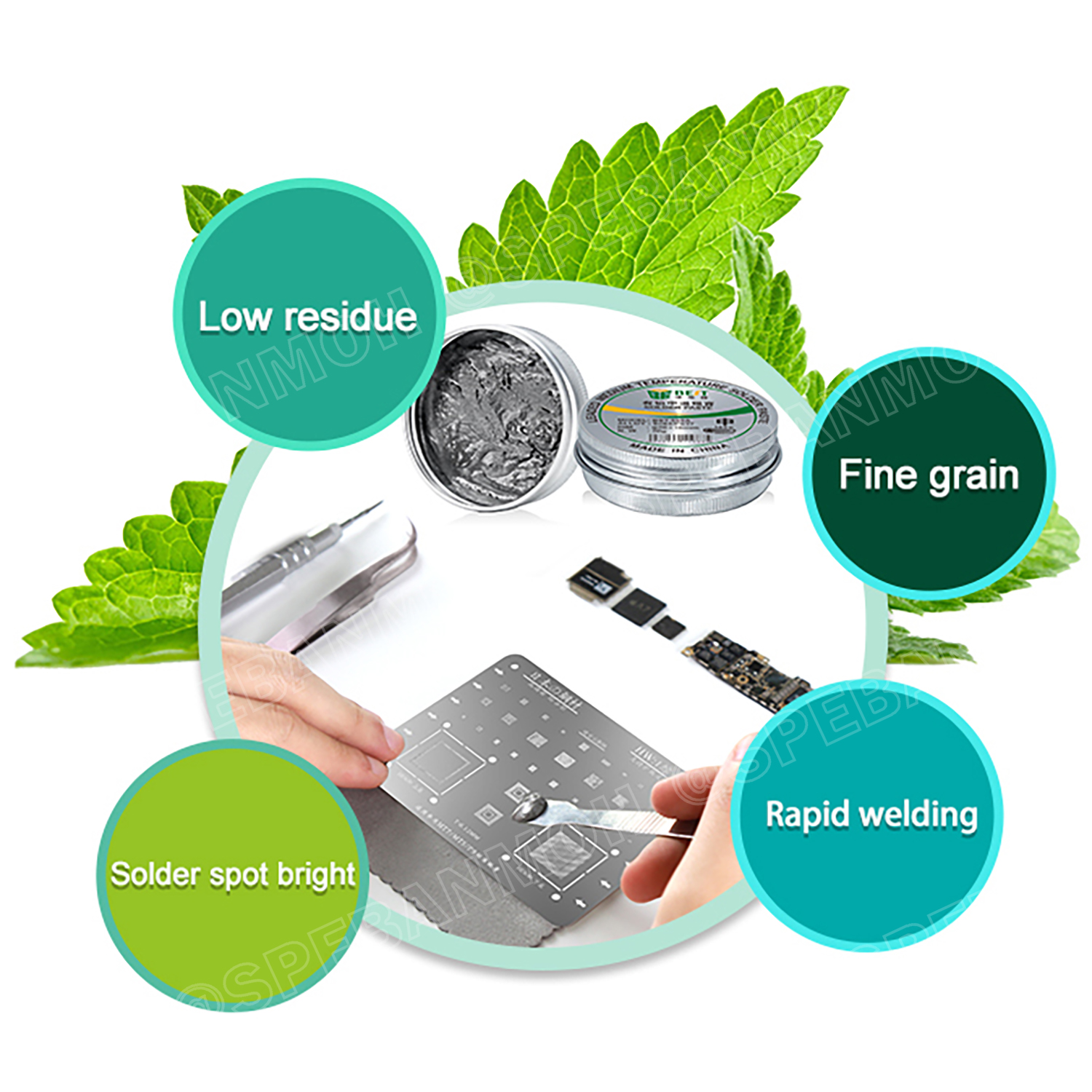 BST-506A ตะกั่วเหลว Soldering Paste ตะกั่วบัดกรี ชนิดเหลว ตะกั่วเหลว 50g 183°C ดีบุก63/ตะกั่ว37 Sn63/Pb37 Soldering Paste Flux Solder Tin ตะกั่วบัดกรี มีฟลัคในตัว บัดกรี ซ่อมบอร์ดวงจร Soldering Lead Sn63/Pb37 ตะกั่วเหลว 183องศาเซลเซียส Leaded Medium Temp