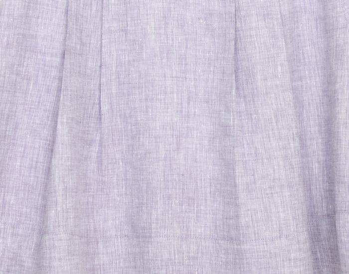 SK-241 กระโปรงแฟชั่น&ทำงาน ทรงบาน ผ้าลินินญี่ปุ่นสีม่วงอ่อน มีกระเป๋าล้วงได้ 2 ข้าง