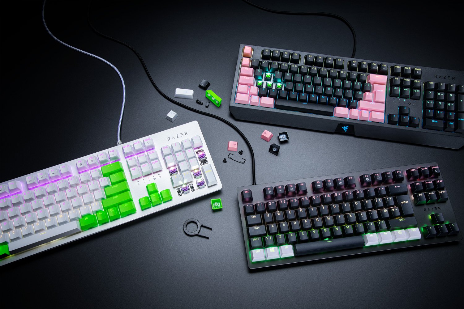 RAZER PBT KEYCAP CLASSIC BLACK UPGRADE SET ปุ่มกดคีย์บอร์ด สีดำ | รับประกันศูนย์ไทย 1 ปี