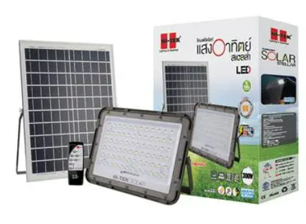 HI-TEK โคมไฟฝลัดไลท์โซล่า LED สเดลล่า 300W แสงขาว (HFSF00300D)
