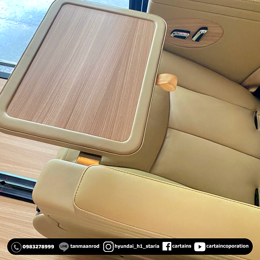 HYUNDAI Staria Premium คุณแบงค์ สุโขทัย [ทั้งคัน เบาะ vip + ปูพื้น + หลังคา + แดมป์ + จอเพดาน + เปลี่ยนสีถายใน] -0004