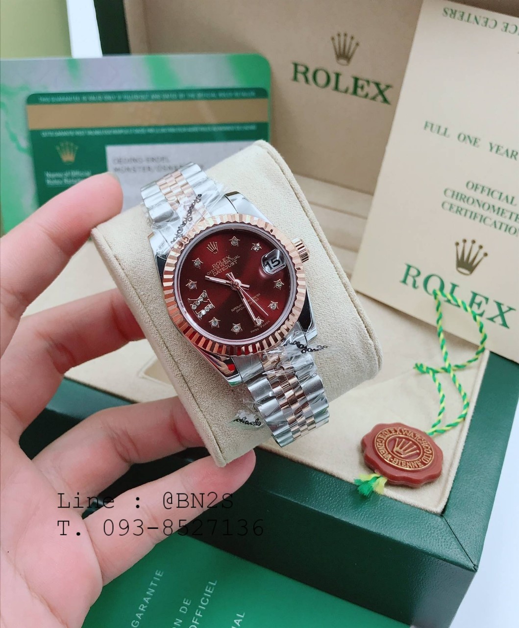 ROLEX DATEJUST Watch หน้าปัดกลม 31 มม. มาพร้อมกล่องครบชุดตามรูป