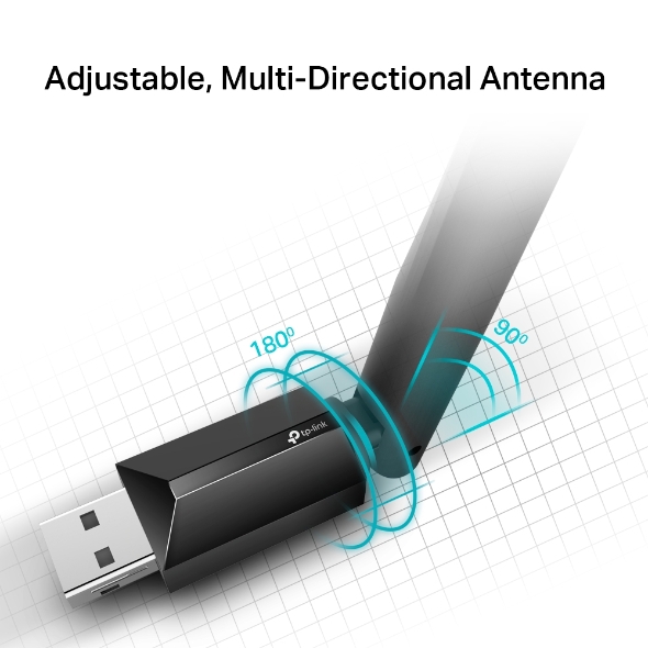 TP-LINK Archer 𝗧𝟮𝗨 𝗣𝗹𝘂𝘀 Wi-Fi AC600 Dual Band High Power อุปกรณ์รับสัญญาณไวไฟ รับประกันศูนย์ไทย