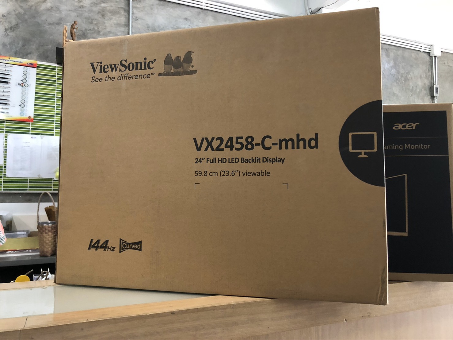 Monitor ViewSonic VX2458-C-MHD 24" Curved Gaming ประกันศูนย์ไทย