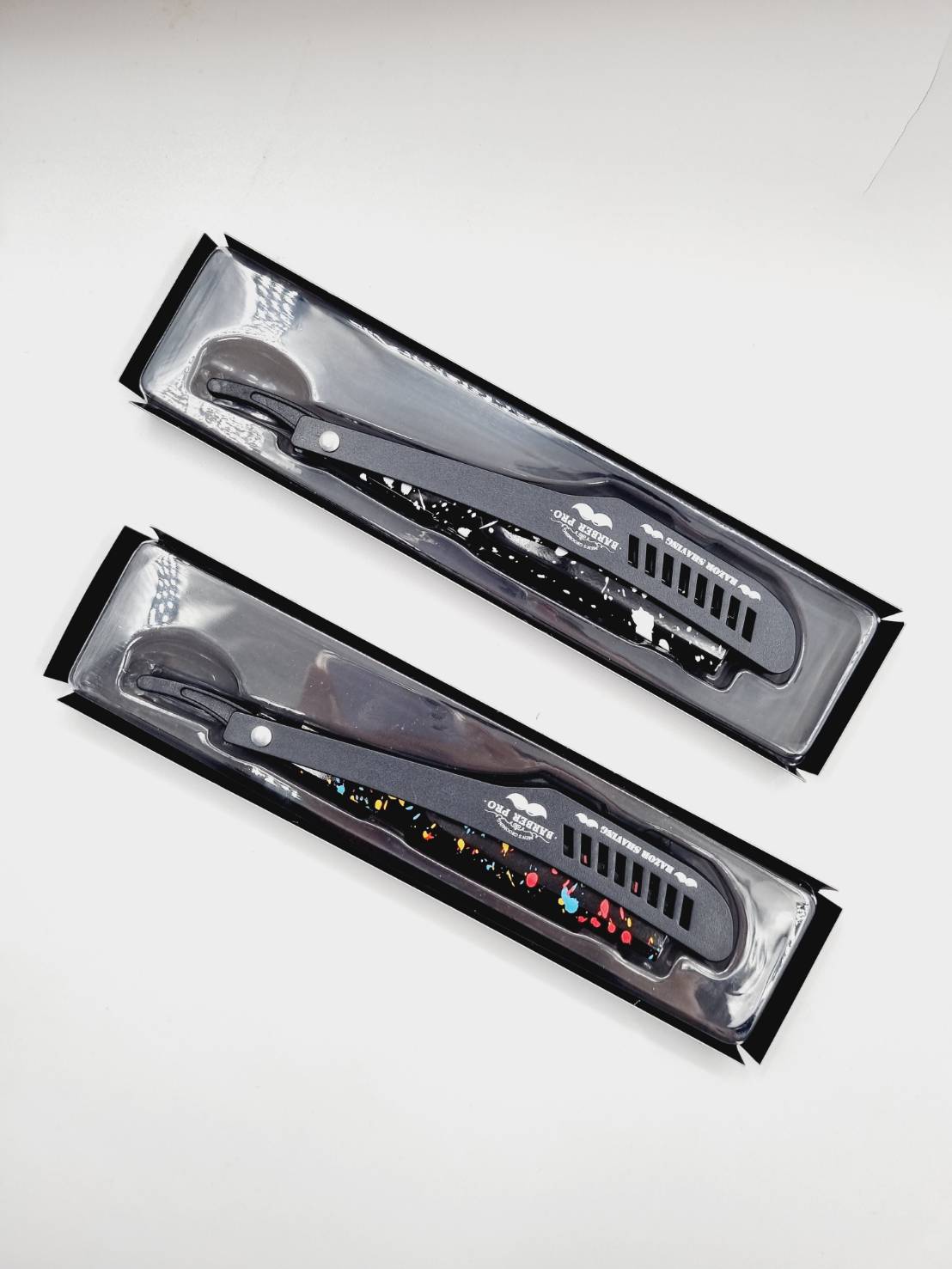 ด้ามมีดโกนหนวด Barber Pro Razor Holder ด้ามสีดำ พร้อมกล่องใส่ใบมีด กระทัดรัด จับถนัดมือ