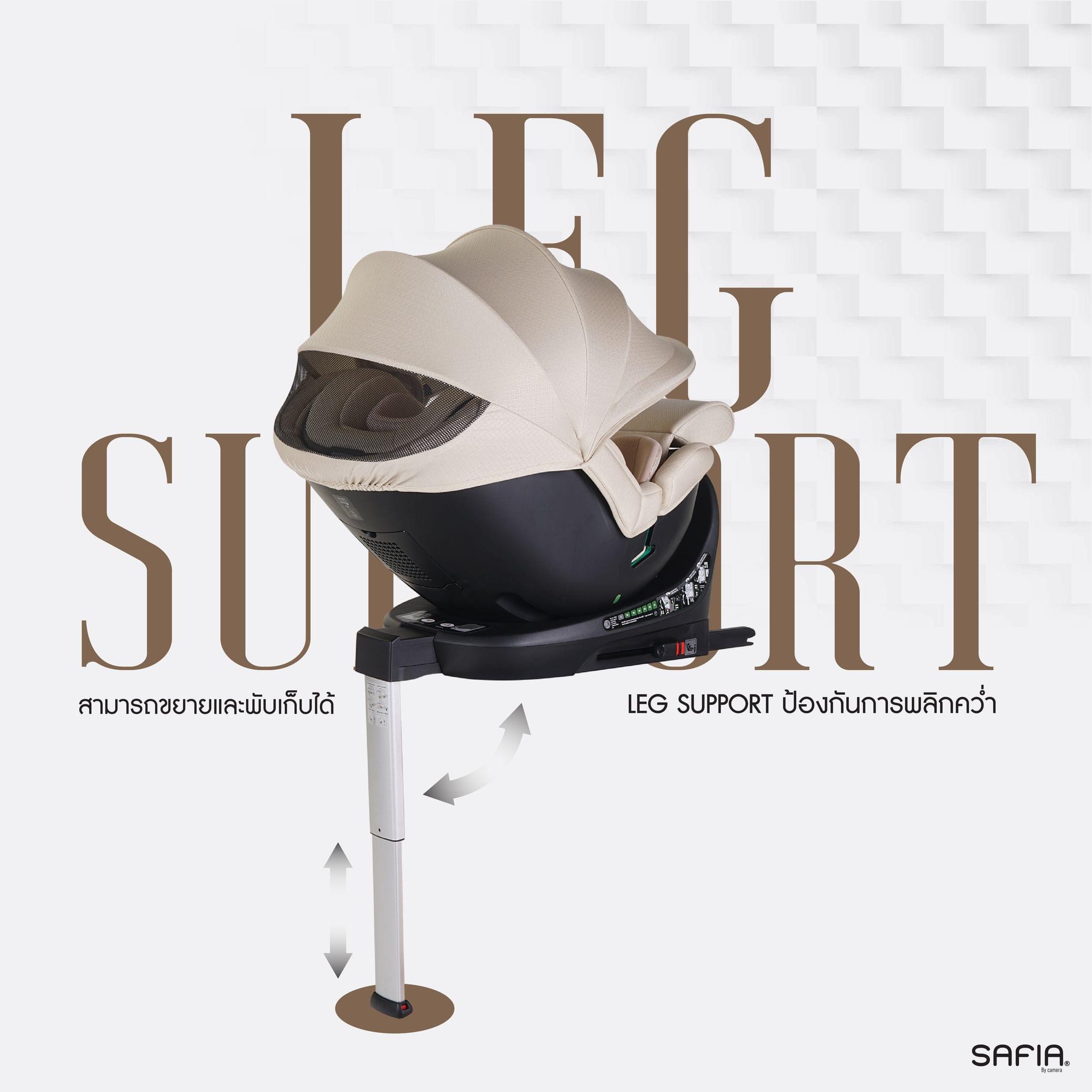 CAMERA | คาร์ซีท I-SAFIA หมุน 360 องศา พร้อมหลังคาและ LEG SUPPORT มาตรฐาน I-SIZE
