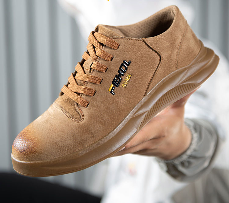 HOT STAR NO.8 รองเท้าเซฟตี้หนังแท้ หัวเหล็ก พื้นเสริมแผ่นเหล็ก พื้นยางกันลื่น